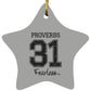 Proverbs 31 - Star Ornament - Jesus Surfed Apparel Co. 