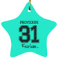 Proverbs 31 - Star Ornament - Jesus Surfed Apparel Co. 