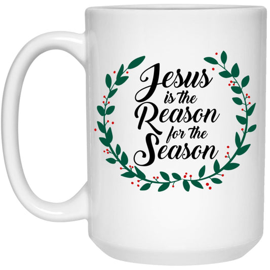 Reason for the Season - 15oz White Mug - Jesus Surfed Apparel Co. 