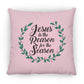 Reason for the Season - Large Square Pillow - Jesus Surfed Apparel Co. 