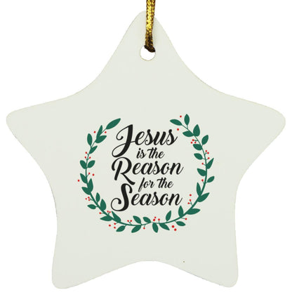 Reason for the Season - Star Ornament - Jesus Surfed Apparel Co. 