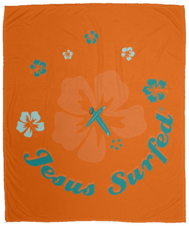 Ring of Flowers - Cozy Plush Fleece Blanket - 50x60 - Jesus Surfed Apparel Co. 