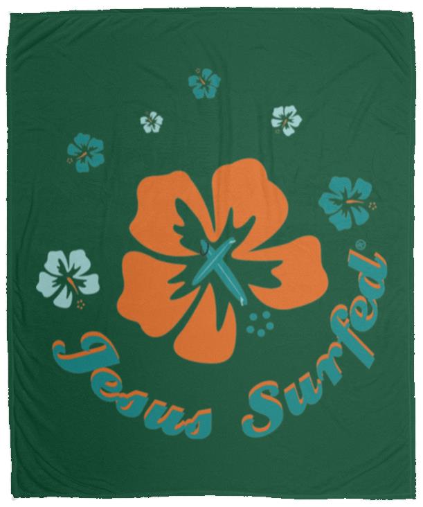 Ring of Flowers - Cozy Plush Fleece Blanket - 50x60 - Jesus Surfed Apparel Co. 