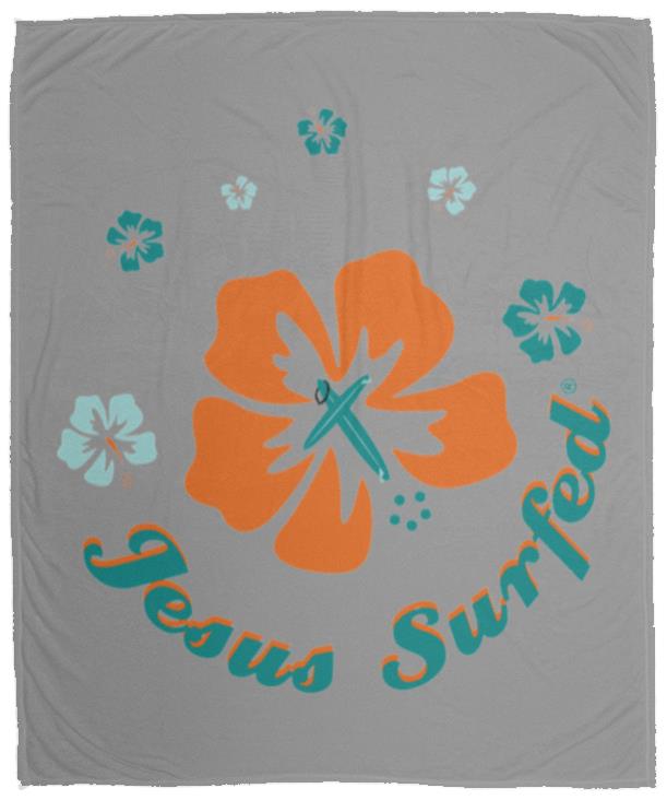 Ring of Flowers - Cozy Plush Fleece Blanket - 50x60 - Jesus Surfed Apparel Co. 