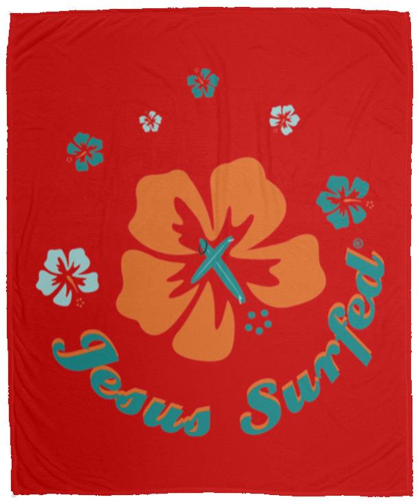 Ring of Flowers - Cozy Plush Fleece Blanket - 50x60 - Jesus Surfed Apparel Co. 