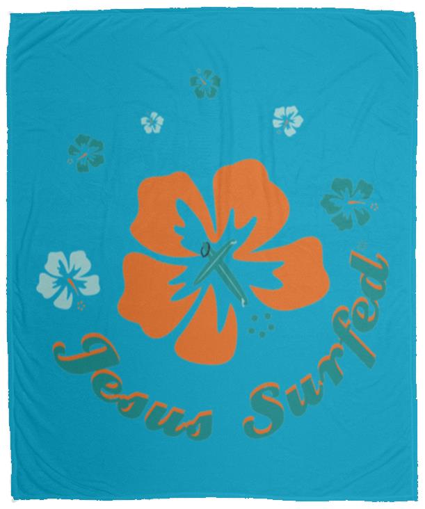 Ring of Flowers - Cozy Plush Fleece Blanket - 50x60 - Jesus Surfed Apparel Co. 