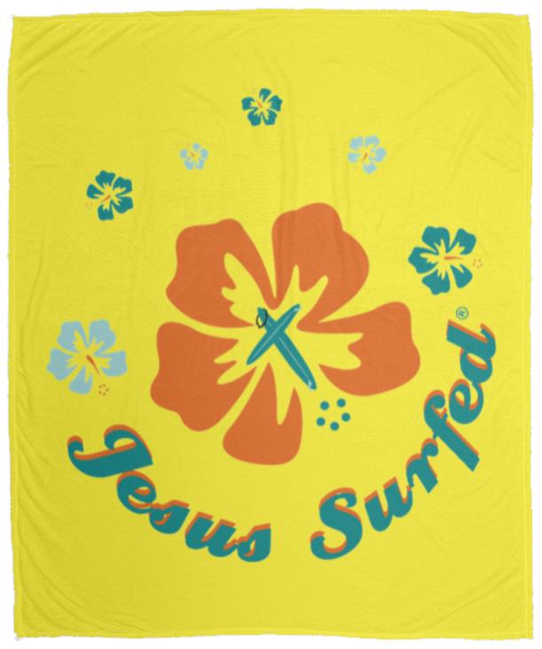 Ring of Flowers - Cozy Plush Fleece Blanket - 50x60 - Jesus Surfed Apparel Co. 