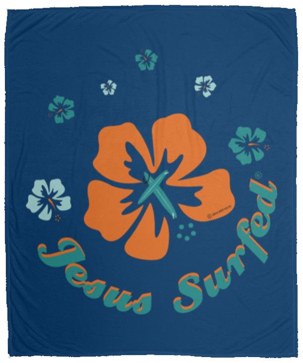 Ring of Flowers - Cozy Plush Fleece Blanket - 50x60 - Jesus Surfed Apparel Co. 