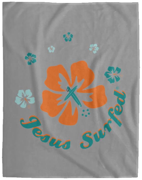 Ring of Flowers - Cozy Plush Fleece Blanket - 60x80 - Jesus Surfed Apparel Co. 