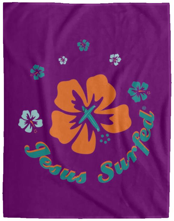 Ring of Flowers - Cozy Plush Fleece Blanket - 60x80 - Jesus Surfed Apparel Co. 