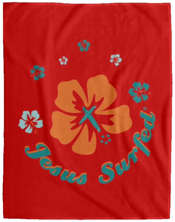 Ring of Flowers - Cozy Plush Fleece Blanket - 60x80 - Jesus Surfed Apparel Co. 