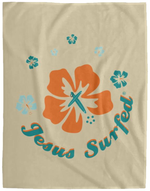 Ring of Flowers - Cozy Plush Fleece Blanket - 60x80 - Jesus Surfed Apparel Co. 