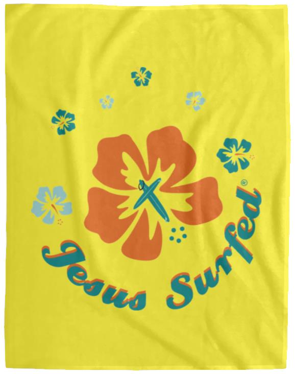 Ring of Flowers - Cozy Plush Fleece Blanket - 60x80 - Jesus Surfed Apparel Co. 