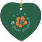 Ring of Flowers - Heart Ornament - Jesus Surfed Apparel Co. 