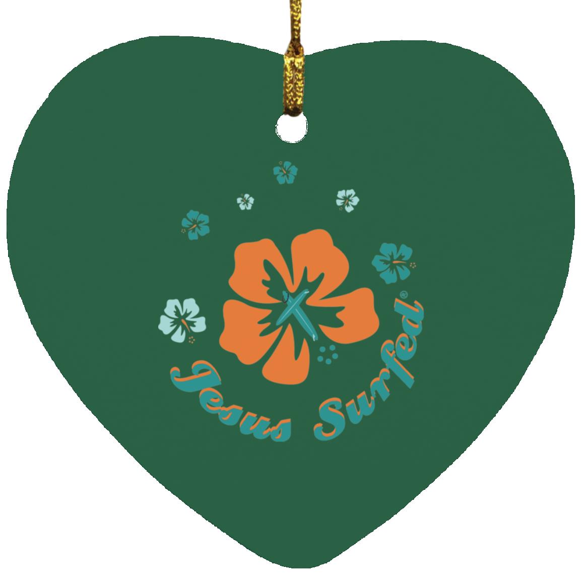Ring of Flowers - Heart Ornament - Jesus Surfed Apparel Co. 