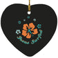 Ring of Flowers - Heart Ornament - Jesus Surfed Apparel Co. 