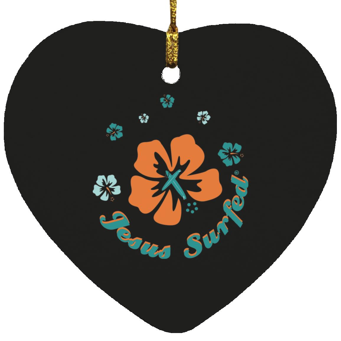 Ring of Flowers - Heart Ornament - Jesus Surfed Apparel Co. 