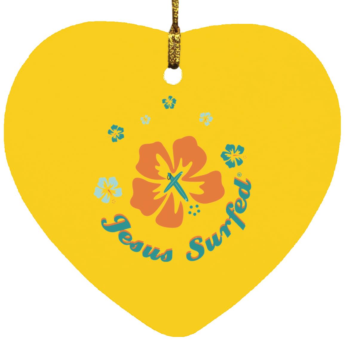 Ring of Flowers - Heart Ornament - Jesus Surfed Apparel Co. 