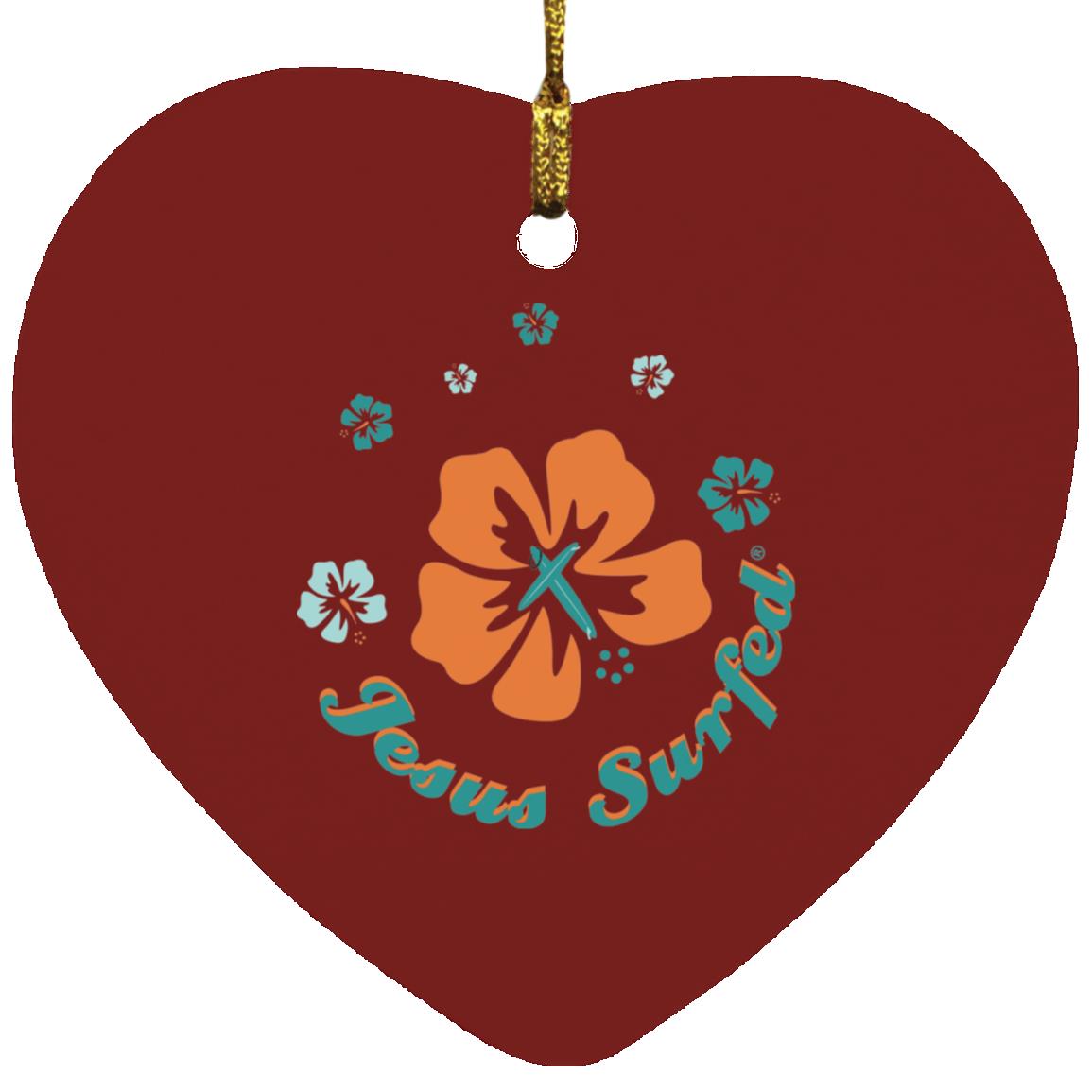 Ring of Flowers - Heart Ornament - Jesus Surfed Apparel Co. 