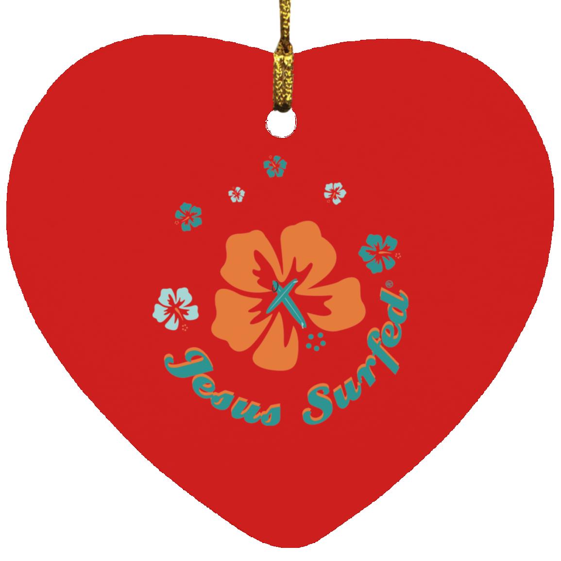 Ring of Flowers - Heart Ornament - Jesus Surfed Apparel Co. 