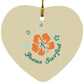 Ring of Flowers - Heart Ornament - Jesus Surfed Apparel Co. 