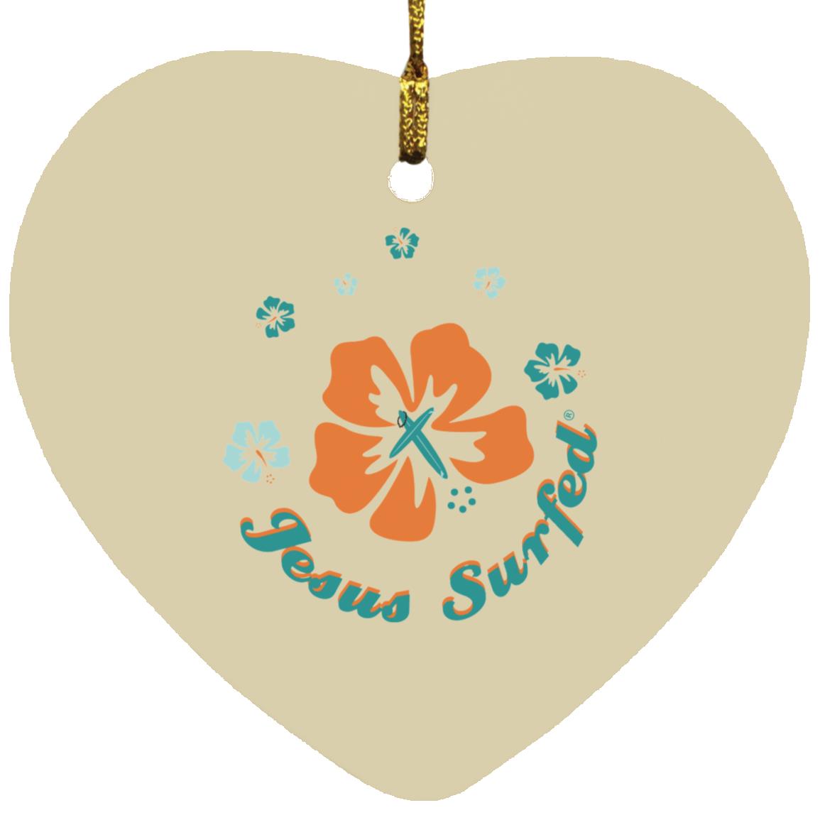 Ring of Flowers - Heart Ornament - Jesus Surfed Apparel Co. 
