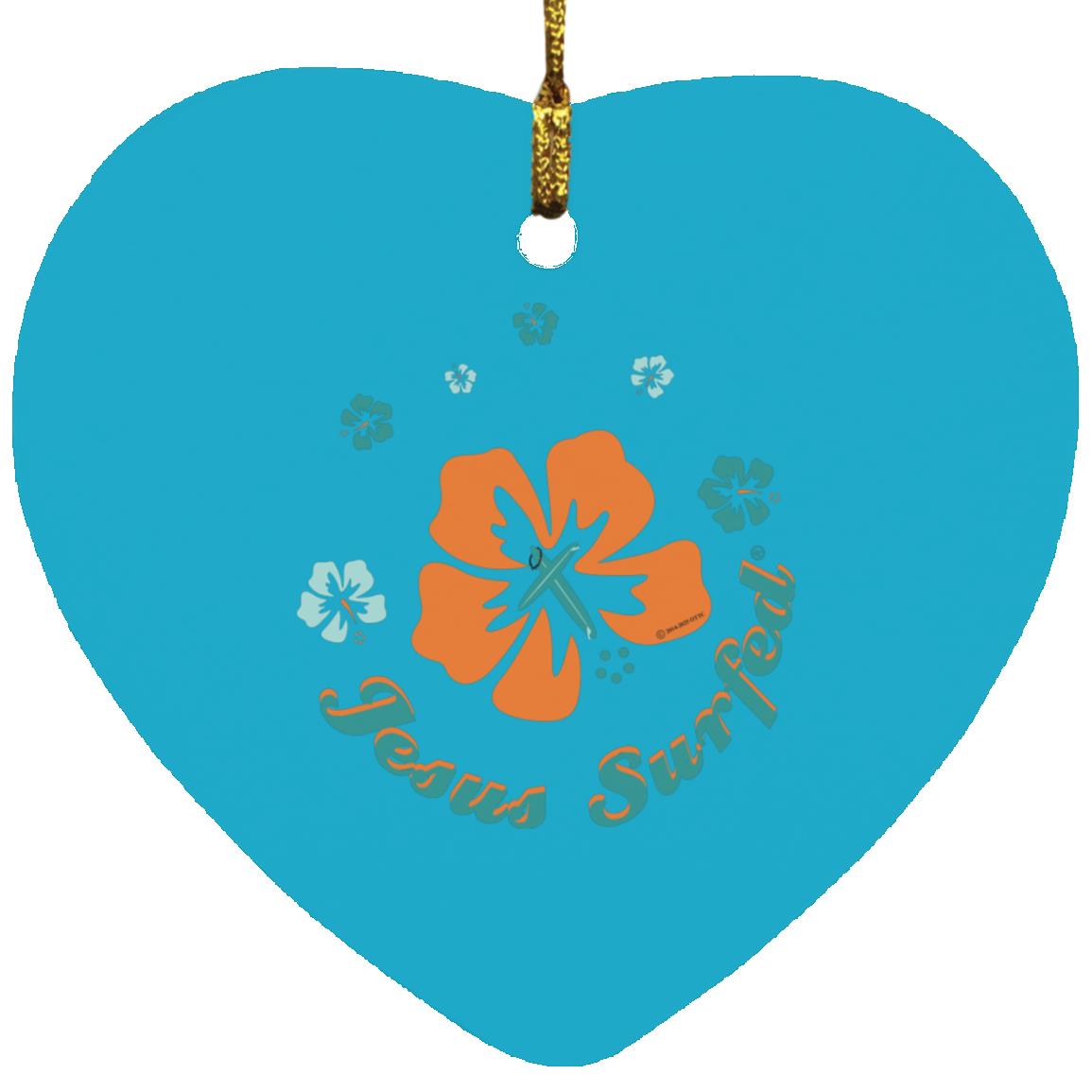 Ring of Flowers - Heart Ornament - Jesus Surfed Apparel Co. 