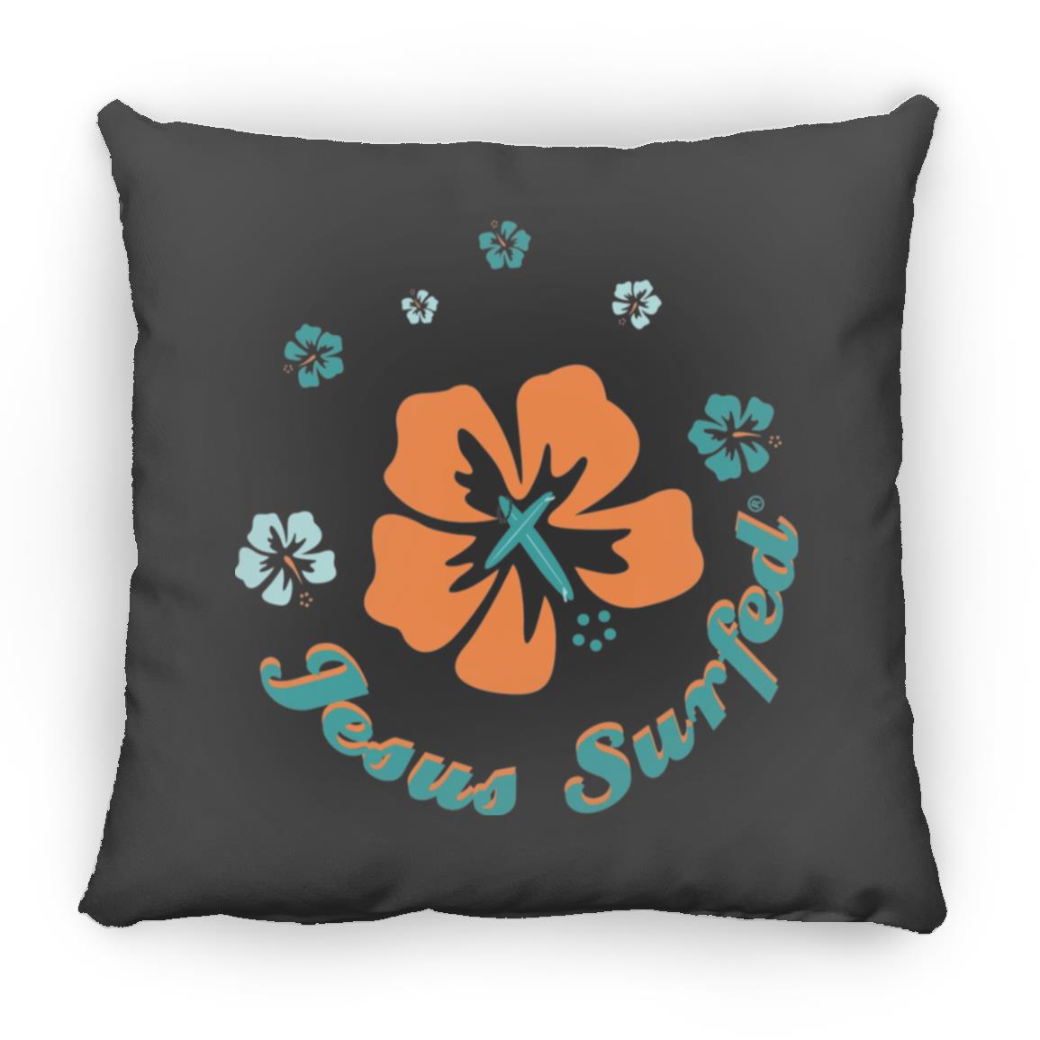 Ring of Flowers - Large Square Pillow - Jesus Surfed Apparel Co. 