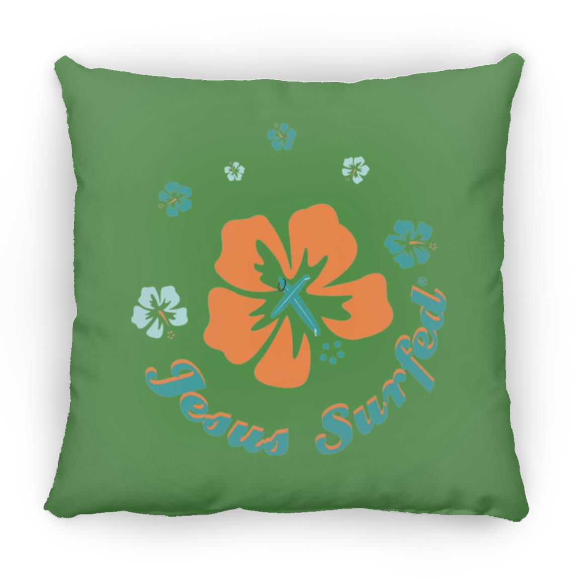 Ring of Flowers - Large Square Pillow - Jesus Surfed Apparel Co. 