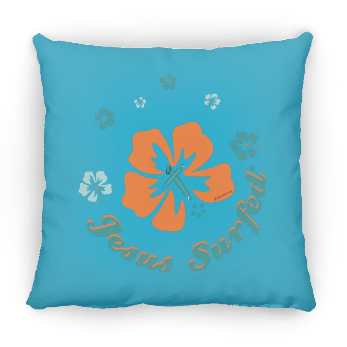 Ring of Flowers - Large Square Pillow - Jesus Surfed Apparel Co. 