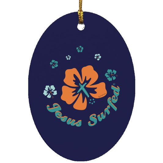 Ring of Flowers - Oval Ornament - Jesus Surfed Apparel Co. 