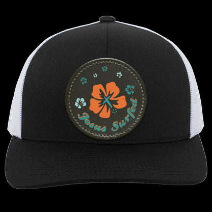 Ring of Flowers - Trucker Snap Back - Circle Patch - Jesus Surfed Apparel Co. 