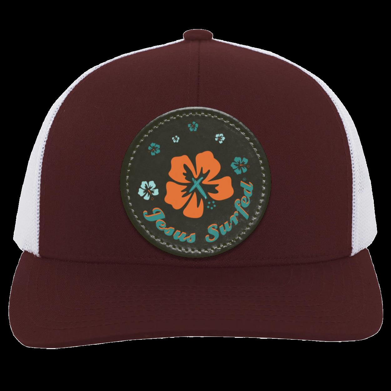 Ring of Flowers - Trucker Snap Back - Circle Patch - Jesus Surfed Apparel Co. 