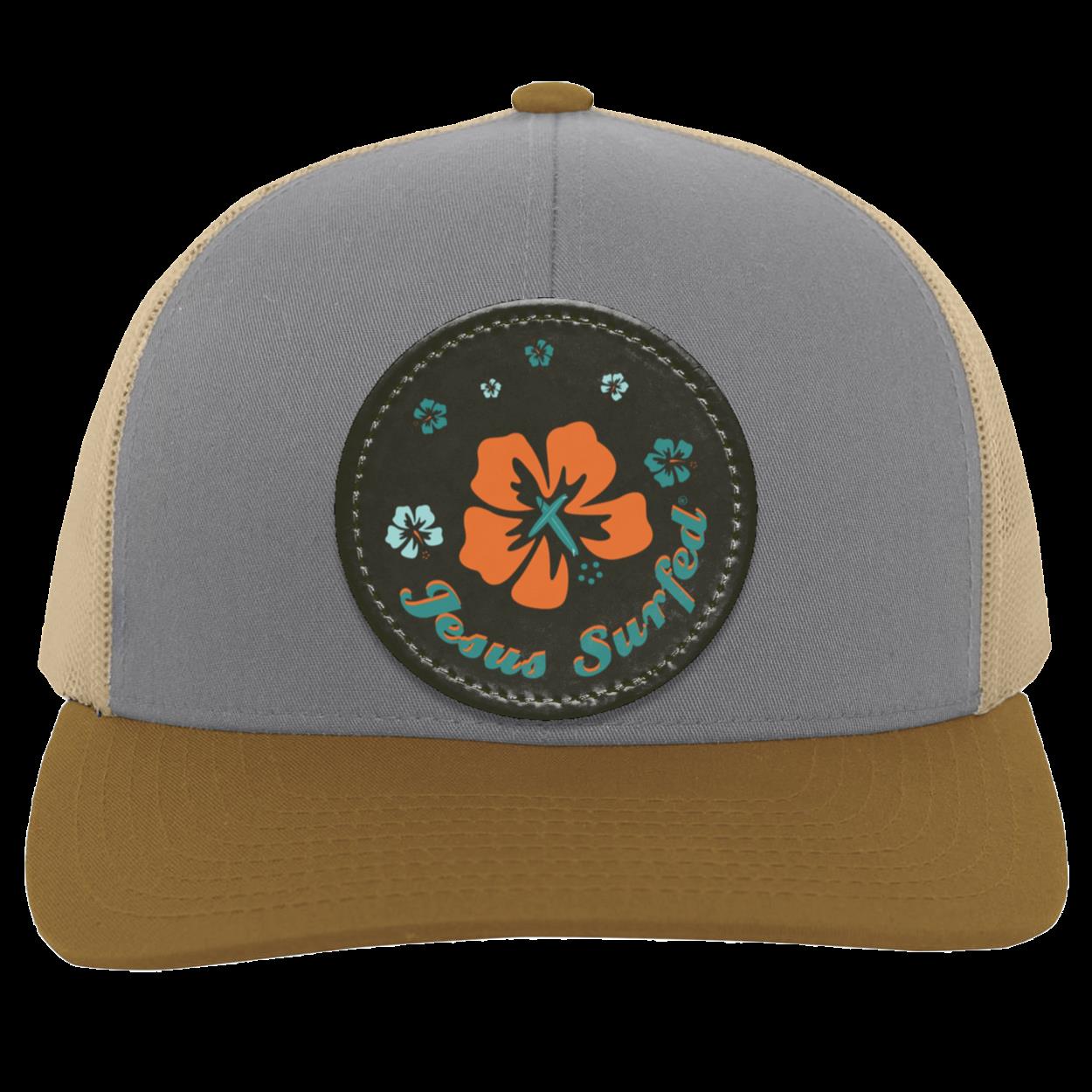 Ring of Flowers - Trucker Snap Back - Circle Patch - Jesus Surfed Apparel Co. 