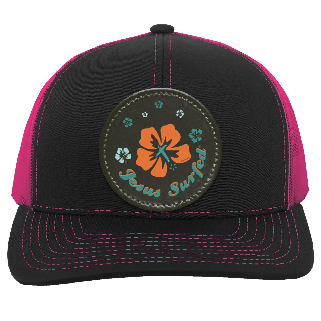 Ring of Flowers - Trucker Snap Back - Circle Patch - Jesus Surfed Apparel Co. 