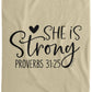 She is Strong - Cozy Plush Fleece Blanket - 60x80 - Jesus Surfed Apparel Co. 