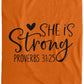 She is Strong - Cozy Plush Fleece Blanket - 60x80 - Jesus Surfed Apparel Co. 