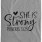 She is Strong - Cozy Plush Fleece Blanket - 60x80 - Jesus Surfed Apparel Co. 