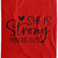 She is Strong - Cozy Plush Fleece Blanket - 60x80 - Jesus Surfed Apparel Co. 