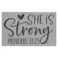 She is Strong - Indoor Doormat - Jesus Surfed Apparel Co. 