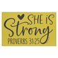 She is Strong - Indoor Doormat - Jesus Surfed Apparel Co. 