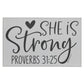 She is Strong - Indoor Doormat - Jesus Surfed Apparel Co. 