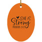 She is Strong - Oval Ornament - Jesus Surfed Apparel Co. 