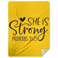 She is Strong - Premium Mink Sherpa Blanket 60x80 - Jesus Surfed Apparel Co. 