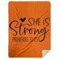 She is Strong - Premium Mink Sherpa Blanket 60x80 - Jesus Surfed Apparel Co. 