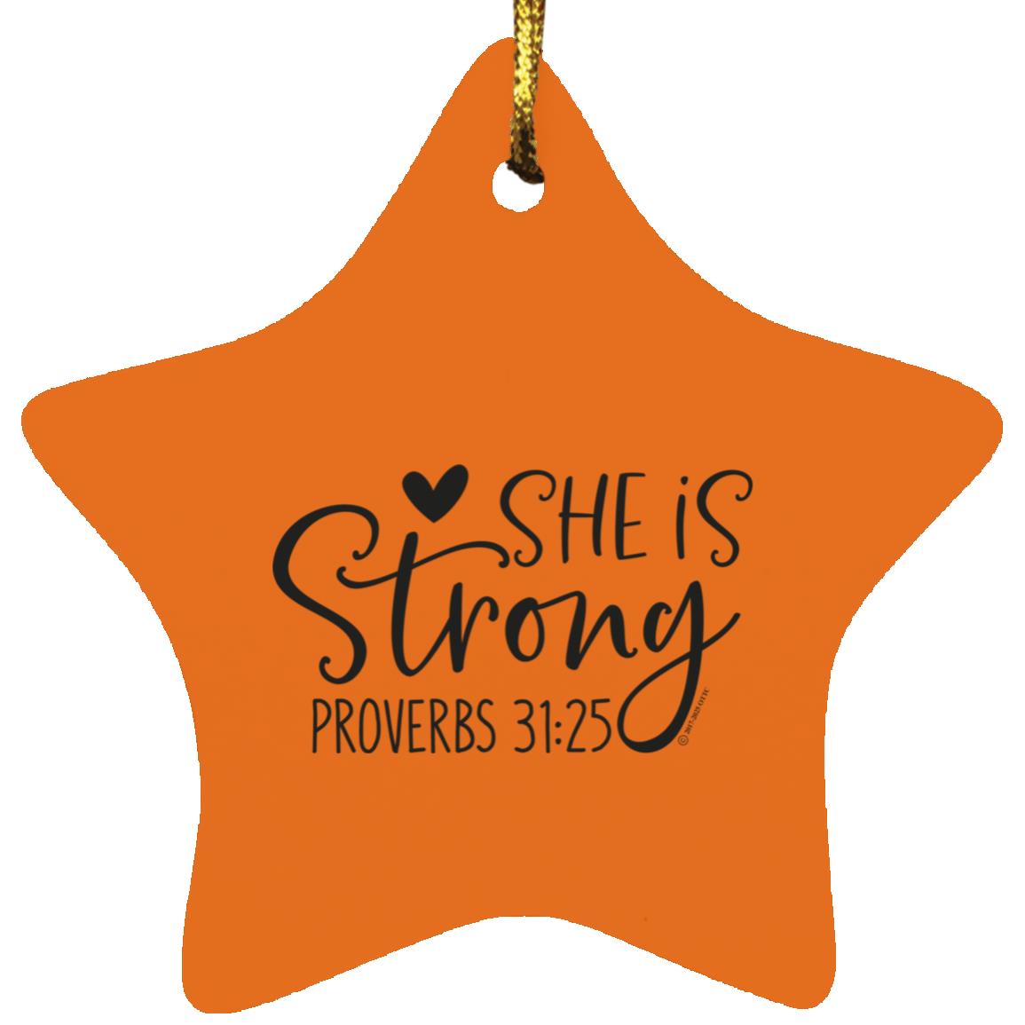 She is Strong - Star Ornament - Jesus Surfed Apparel Co. 