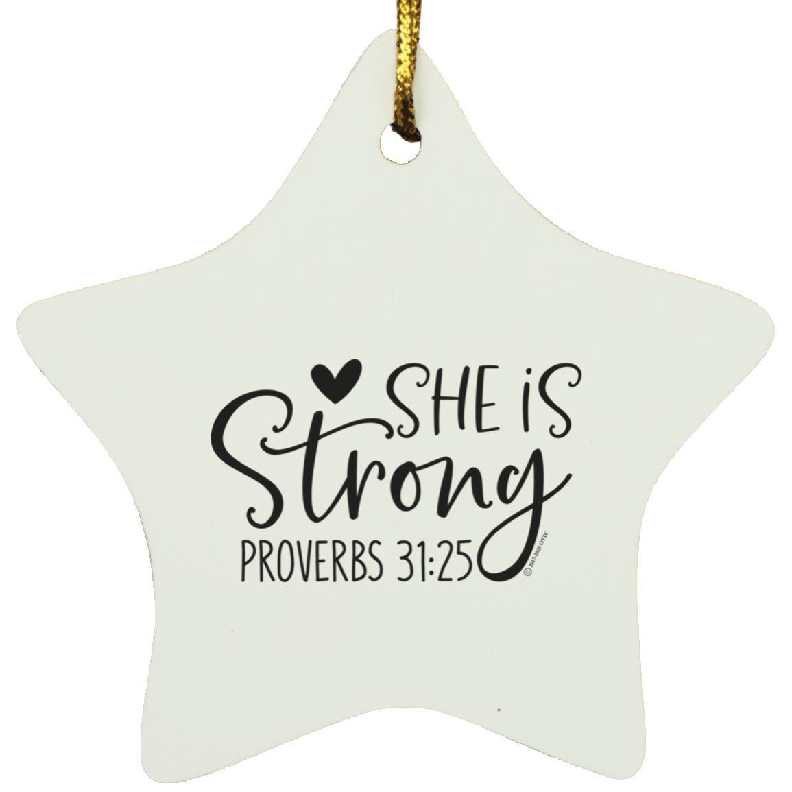 She is Strong - Star Ornament - Jesus Surfed Apparel Co. 