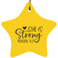 She is Strong - Star Ornament - Jesus Surfed Apparel Co. 