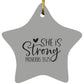 She is Strong - Star Ornament - Jesus Surfed Apparel Co. 