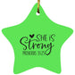 She is Strong - Star Ornament - Jesus Surfed Apparel Co. 
